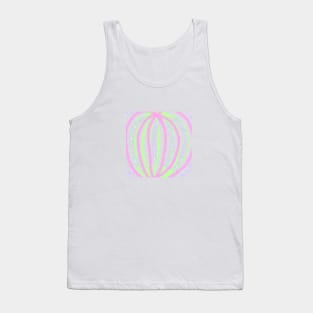 Pink green yellow watercolor art design Tank Top